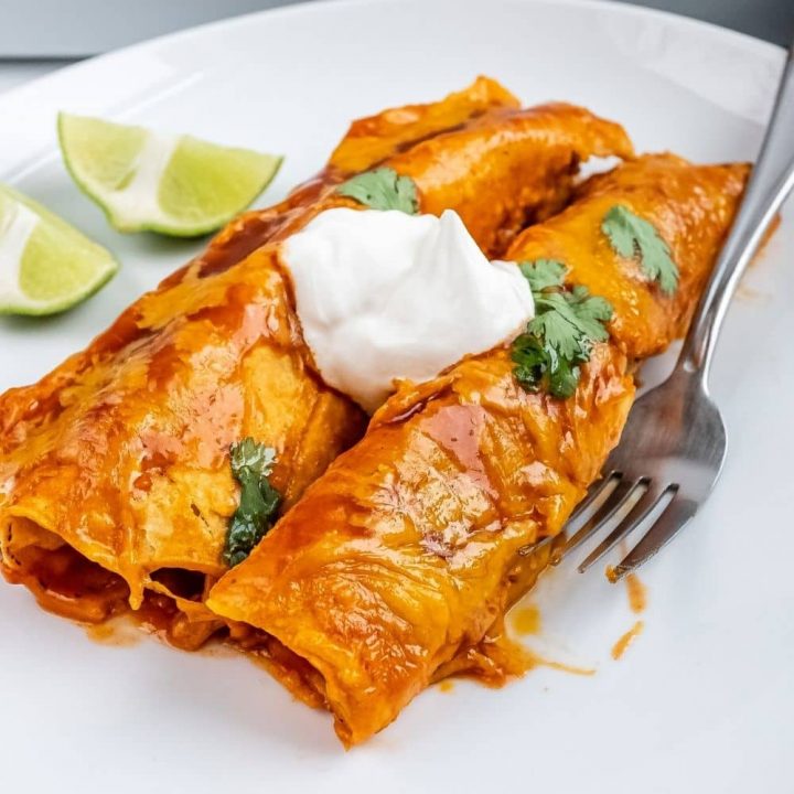 Beef and Bean Enchiladas