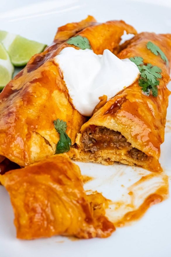 Beef and Bean Enchiladas Recipe - Top Recipes