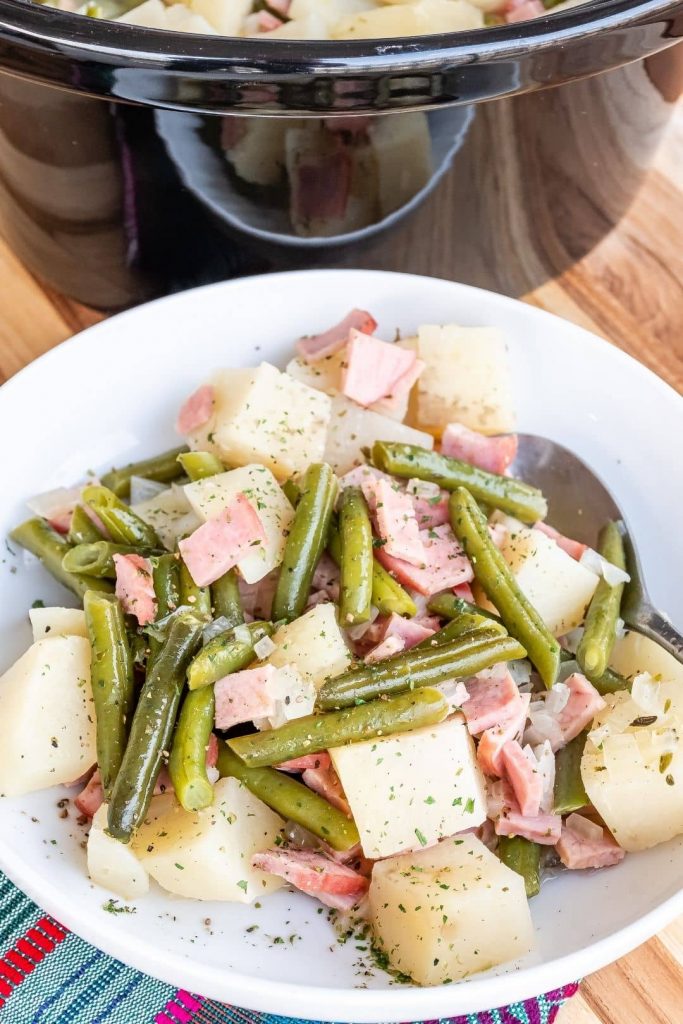 Green Beans with Potatoes and Ham