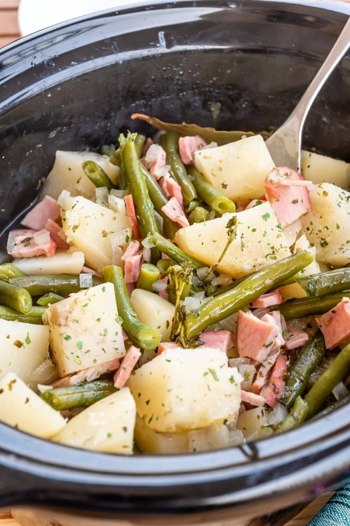 Green Beans with Potatoes and Ham