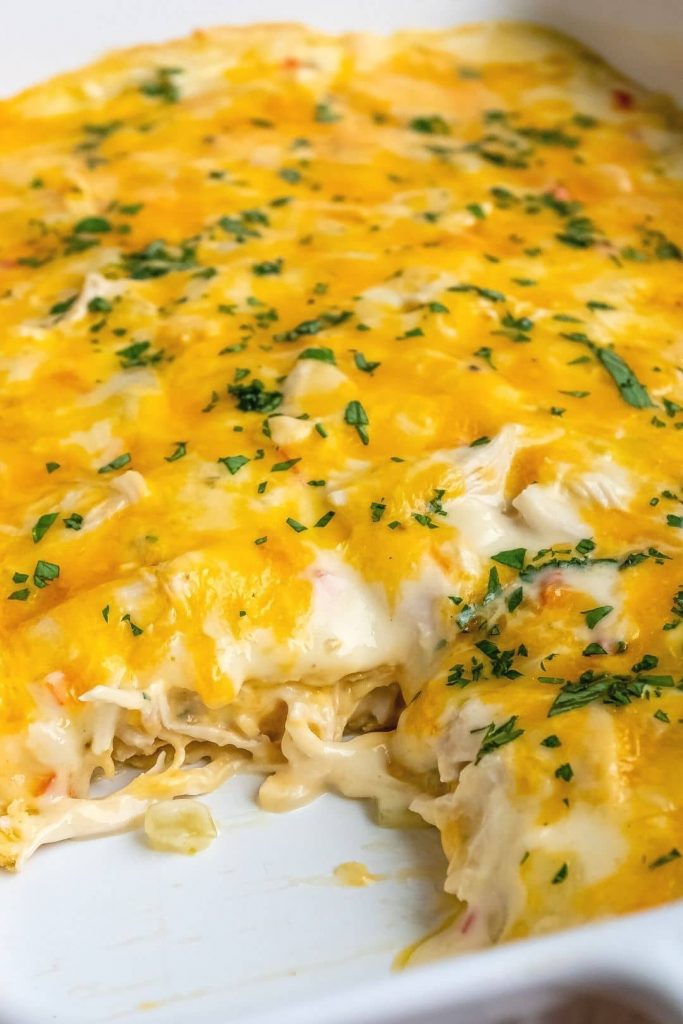 Sour Cream Chicken Enchiladas