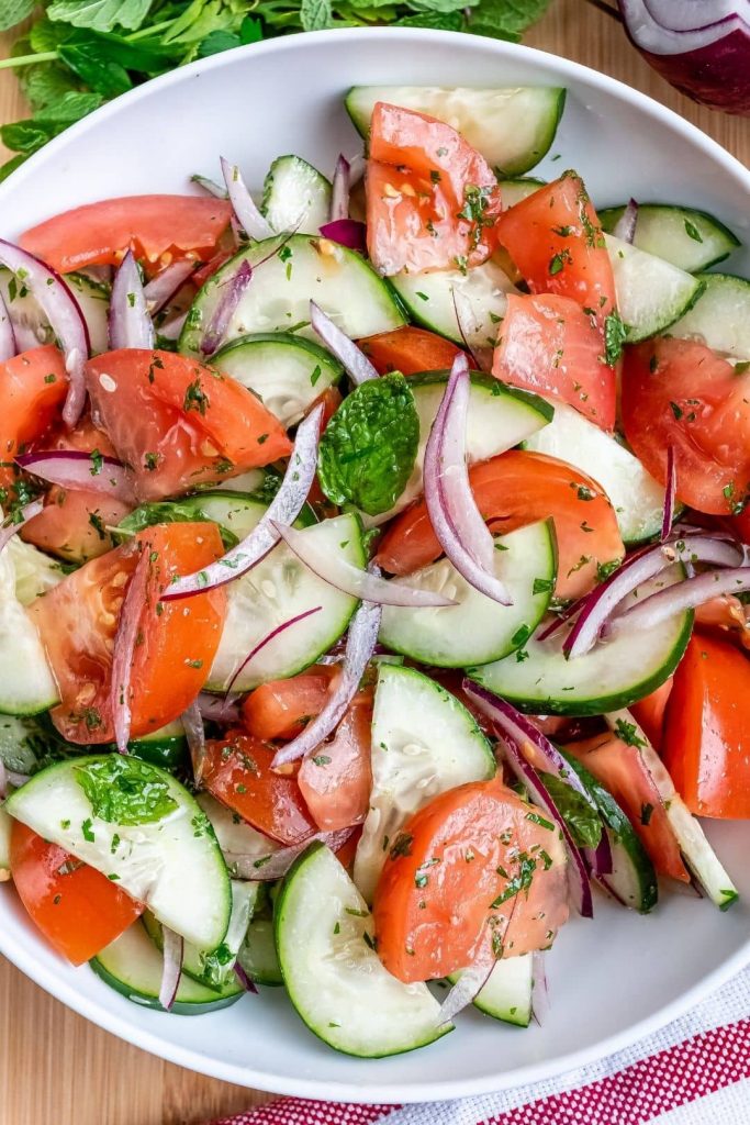 Tomato Cucumber Onion Salad