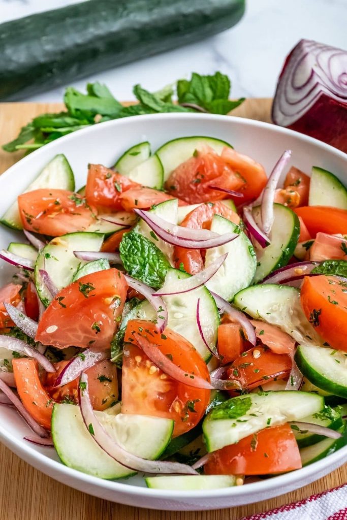 Tomato Cucumber Onion Salad