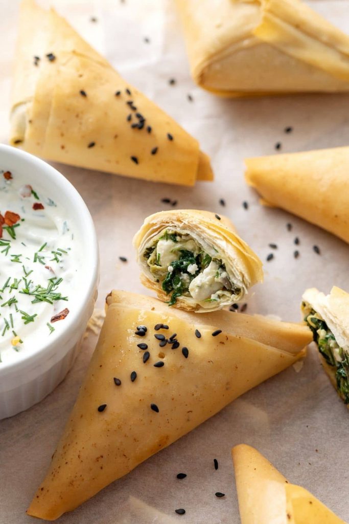 The BEST Spanakopita Triangles