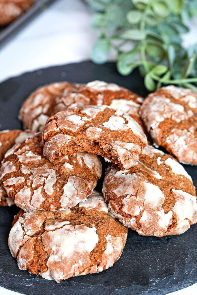 Gingerbread Crinkle Cookies