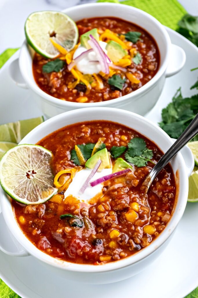 Easy Beefy Mexican Rice Soup