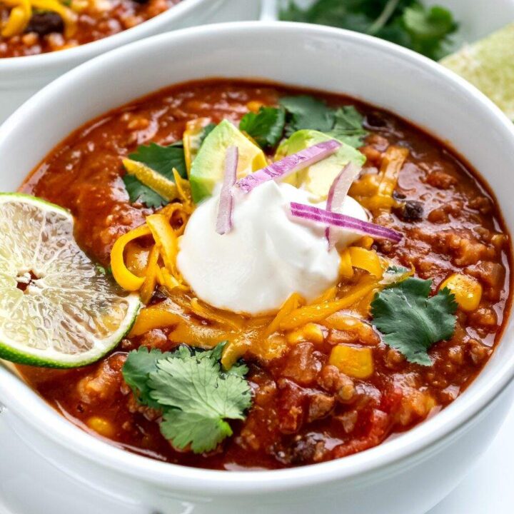 Easy Beefy Mexican Rice Soup