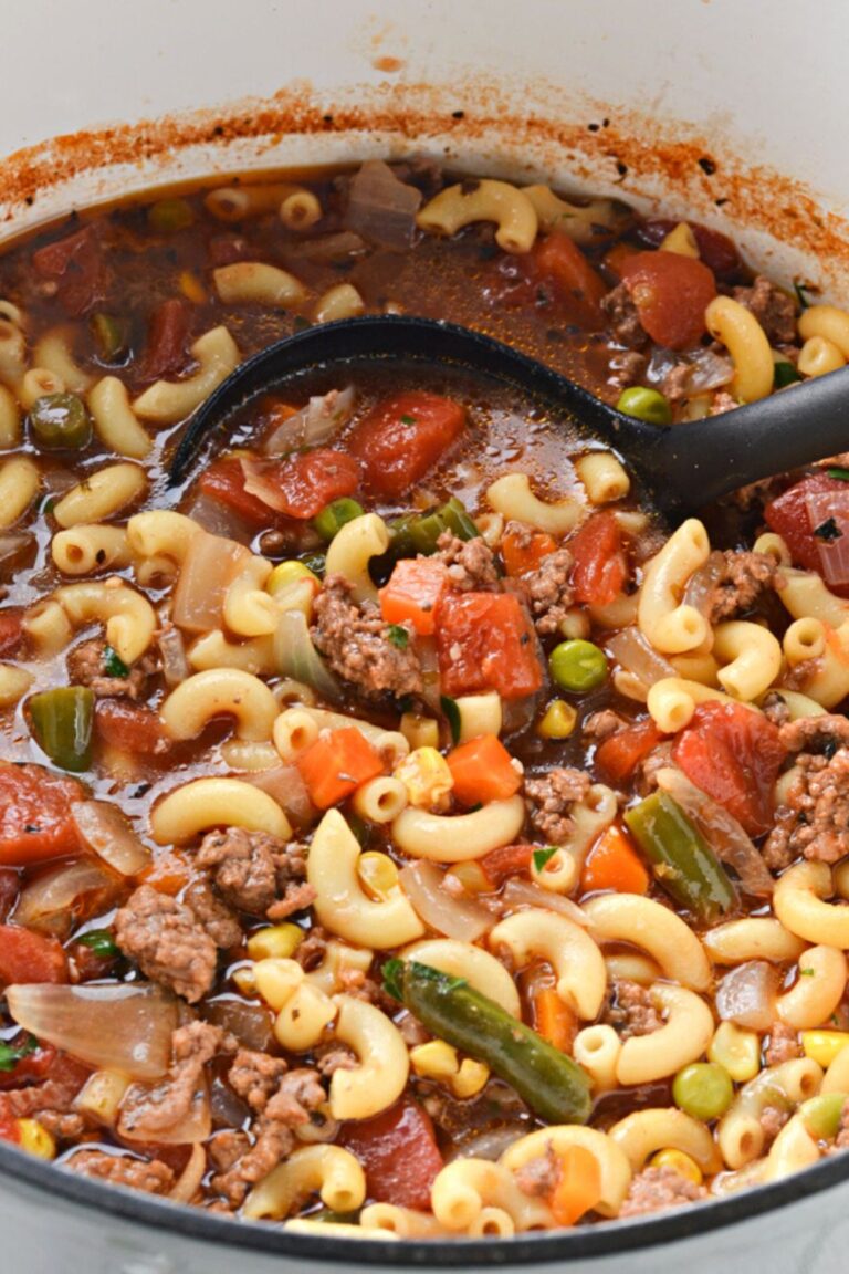 Hamburger Macaroni Soup Recipe Ready In 35 Mins 8242