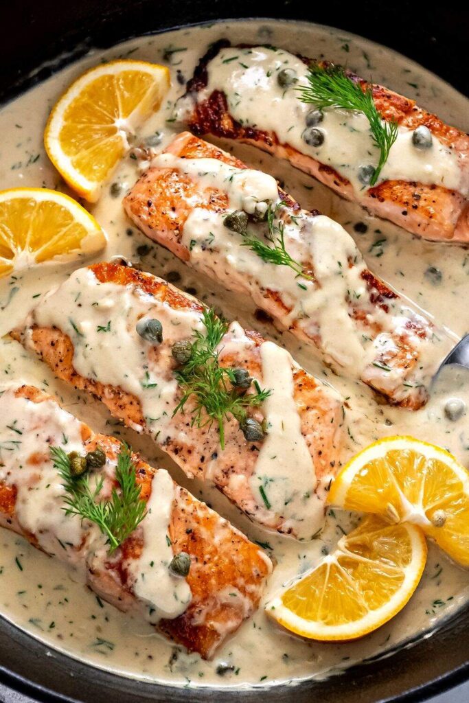 Salmon with Creamy Dijon Sauce