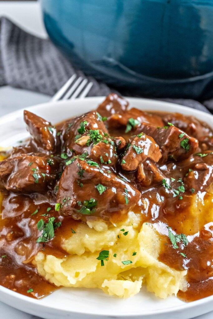 The BEST Beef Tips and Gravy Recipe