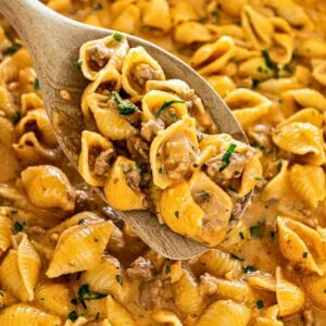 Easy Creamy Beef and Shells