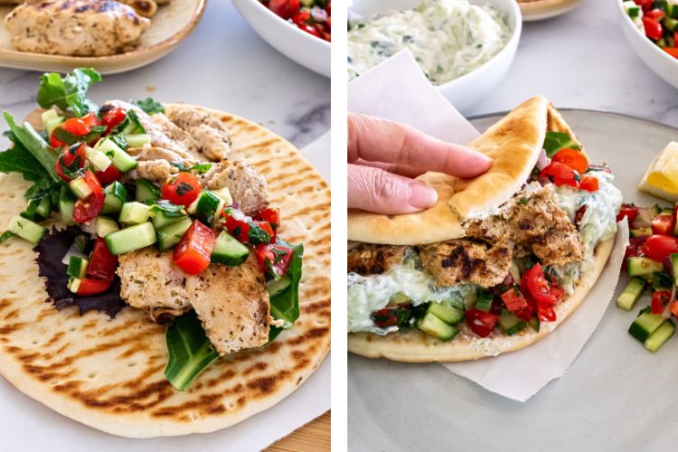 Greek Chicken Gyros With Tzaziki Top Recipes